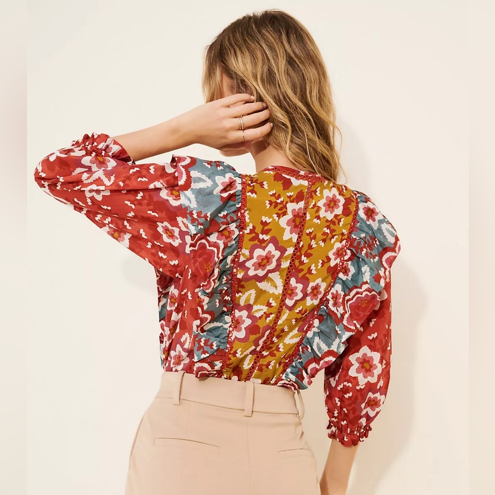 FARM Rio Floral Puff Sleeve Bodysuit - Picture 4 of 7